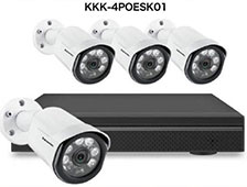 KKK-4POE SK01 カメラ4台+1TBレコーダーセット